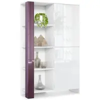 Vladon HIGHBOARD Canto Brombeer Hochglanz