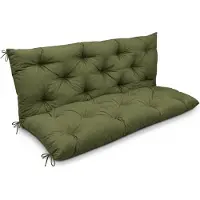 Beautissu Flair BR, 120x50x10cm, Olivgrün, Gartenbank Kissen, Outdoor