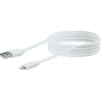 Schwaiger LKF200L532, 2 m, Lightning, USB A, Weiß, Gerade, Gerade