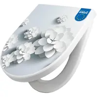 Banjado WC Sitz mit Absenkautomatik D Form Motiv Papier Lotus [TDW3 11421]