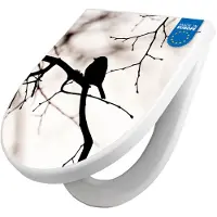 Banjado WC Sitz mit Absenkautomatik D Form Motiv Früher Vogel [TDW3 12305]
