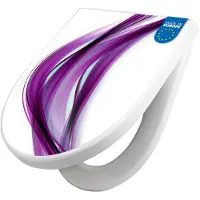 Banjado WC Sitz mit Absenkautomatik D Form Motiv Violet Element [TDW3 10146]