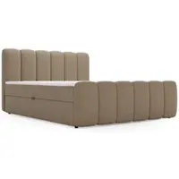 GRAINGOLD Boxspringbett Cloud 180x200 cm - Bett 180x200, Kontinentalbett mit Bettkasten - Doppelbett mit Matratze - Braun (Anthology 04)