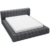 GRAINGOLD Polsterbett Italia 180x200 cm - Bett 180x200, Polsterbett mit Bettkasten und Lattenrost - Dunkelgrau (Whisper 15)