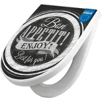 Banjado WC Sitz mit Absenkautomatik D Form Motiv Bon Appetit [TDW3 12530]