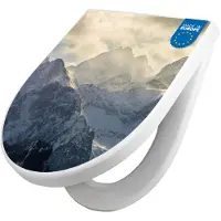 Banjado WC Sitz mit Absenkautomatik D Form Motiv Alpen im Sonnenschein [TDW3 12991]