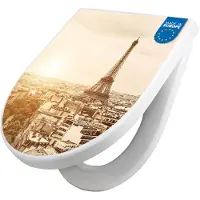 Banjado WC Sitz mit Absenkautomatik D Form Motiv Dächer Von Paris [TDW3 11406]