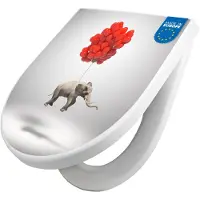 Banjado WC Sitz mit Absenkautomatik D Form Motiv Fliegender Elefant [TDW3 12482]