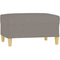 Décoshop26 - Fußhocker 70 x 55 x 41 cm taupefarbener Stoff DEC030639 DEC030639