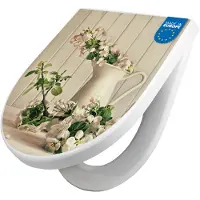 Banjado WC Sitz mit Absenkautomatik D Form Motiv Stillleben Kirschblüten [TDW3 10539]