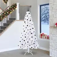 Prolenta Maison Exclusive - Künstlicher Weihnachtsbaum Weiß 240 cm PVC und Stahl