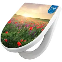 Banjado WC Sitz mit Absenkautomatik D Form Motiv Sommerfeld [TDW3 12679]