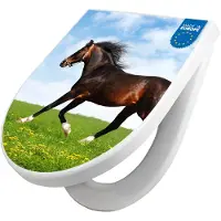 Banjado WC Sitz mit Absenkautomatik D Form Motiv Pferd [TDW3 10021]