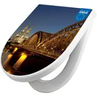 Banjado WC Sitz mit Absenkautomatik D Form Motiv Köln [TDW3 10135]