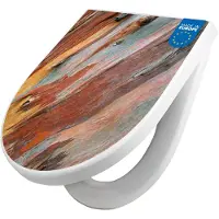 Banjado WC Sitz mit Absenkautomatik D Form Motiv Coloured Wood [TDW3 10434]