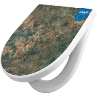 Banjado WC Sitz mit Absenkautomatik D Form Motiv Kupfer Patina [TDW3 12893]