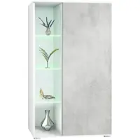 Vladon VITRINE Davos Beton Oxid Optik