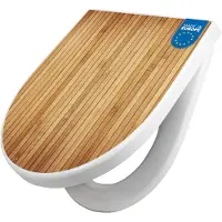 Banjado WC Sitz mit Absenkautomatik D Form Motiv Bambusholz [TDW3 10349]