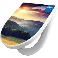 Banjado WC Sitz mit Absenkautomatik D Form Motiv Karpaten Sonnenuntergang [TDW3 12313]