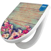 Banjado WC Sitz mit Absenkautomatik D Form Motiv Blumenpfücken [TDW3 11210]