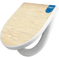 Banjado WC Sitz mit Absenkautomatik D Form Motiv Bretter [TDW3 11276]