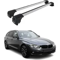 Omtec Dachträger Grundtäger für BMW 3er Touring F31 G21 2012-2025 Alu Silber 2 tlg