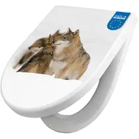 Banjado WC Sitz mit Absenkautomatik D Form Motiv Wölfe [TDW3 10432]