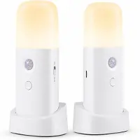 Dopwii Intelligente LED Nachtlicht, PIR Bewegungsmelder, warmes Augenlicht,stufenlos dimmbar, ideal für Schlafzimmer, Kinderzimmer, Flur, Camping
