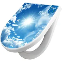 Banjado WC Sitz mit Absenkautomatik D Form Motiv Clouds [TDW3 10095]