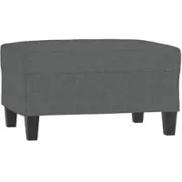 Décoshop26 - Fußhocker/Beistelltisch 70 x 55 x 41 cm grauer Stoff DEC030321