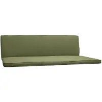 Beautissu Hollywoodschaukelauflage 3 Sitz 2er Set Loft HS, 180x50cm, Olivgrün