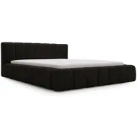 GRAINGOLD Polsterbett Orio 180x200 cm - Bett 180x200, Polsterbett mit Bettkasten und Lattenrost - Schwarz (Anthology 19)