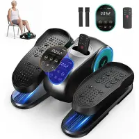 Merach Mini Ellipsentrainer & Stepper – kompakter Crosstrainer mit 12 Geschwindigkeiten, LCD-Display, platzsparend, Heimtrainer für Beine & Po
