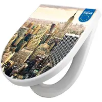 Banjado WC Sitz mit Absenkautomatik D Form Motiv New York City [TDW3 10238]
