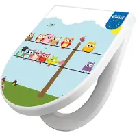 Banjado WC Sitz mit Absenkautomatik D Form Motiv Da Wären Wir [TDW3 11458]