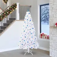 Prolenta Maison Exclusive - Künstlicher Weihnachtsbaum Weiß 240 cm PVC und Stahl