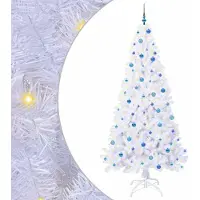 Syfax Künstlicher Weihnachtsbaum Weiß 240 cm PVC und Stahl