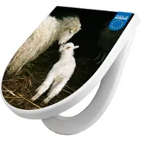 Banjado WC Sitz mit Absenkautomatik D Form Motiv Schaf Und Lamm [TDW3 12806]