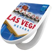 Banjado WC Sitz mit Absenkautomatik D Form Motiv Las Vegas [TDW3 10127]