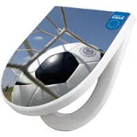 Banjado WC Sitz mit Absenkautomatik D Form Motiv Fußball [TDW3 10097]