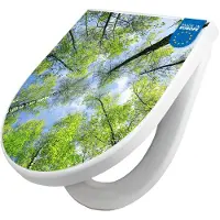 Banjado WC Sitz mit Absenkautomatik D Form Motiv Zwischen Bäumen 3 [TDW3 12875]