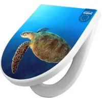 Banjado WC Sitz mit Absenkautomatik D Form Motiv Wasserschildkröte [TDW3 10492]