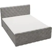 GRAINGOLD Boxspringbett Lunaris 180x200 - Bett mit Matratze und Topper - Boxspringbett mit Bettkasten und Matratze - Boxspringbett Grau (Elegance 19)