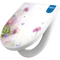 Banjado WC Sitz mit Absenkautomatik D Form Motiv Glitzernde Wiese [TDW3 11269]