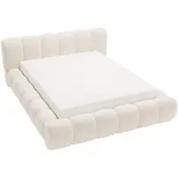 GRAINGOLD Polsterbett Doria 140x200 - Bett 140x200, Polsterbett mit Bettkasten und Lattenrost - Creme (Komodo 7370)