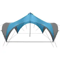 vidaXL Party-Zelt mit Dach Blau 500 x 500 x 350 cm Polyester und Stahl