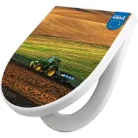 Banjado WC Sitz mit Absenkautomatik D Form Motiv Pflügen [TDW3 11207]