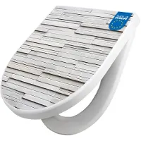 Banjado WC Sitz mit Absenkautomatik D Form Motiv Relief [TDW3 11516]