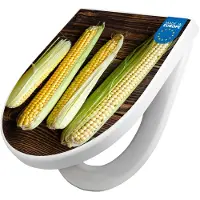 Banjado WC Sitz mit Absenkautomatik D Form Motiv Maiskolben [TDW3 12703]