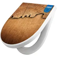 Banjado WC Sitz mit Absenkautomatik D Form Motiv Holz [TDW3 10447]